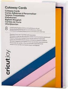 Cricut, Cricut Joy? Cutaway Cards Kartenset Violett, Rosa, Rose, Ocker, Cricut Blankokarte Joy cut-away 10.8 x 14 cm, Grau/Khaki/Creme