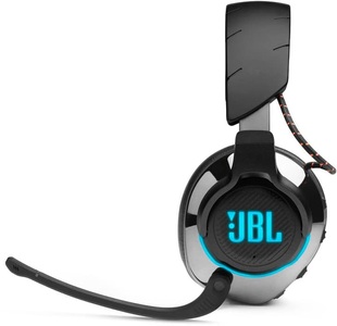 JBL, JBL Quantum 810 - Gaming Headset (Schwarz), JBL - Quantum 810 2.4GHz Wireless Gaming Kopfhörer Over-Ear 3.5 mm Headset mit Mikrofon + Adaptive Noise Cancelling und RGB (JBLQ810WLBLK) - Schwarz