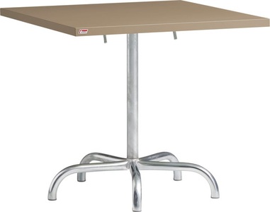 Schaffner - Gartentisch SÄNTIS - pastellbraun - Metall - 80/80/72 cm