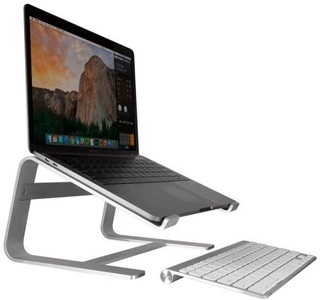 MACALLY, Astand - Eleganter Aluminium Ständer, Macally Astand - Laptop Standfuss (Silber)