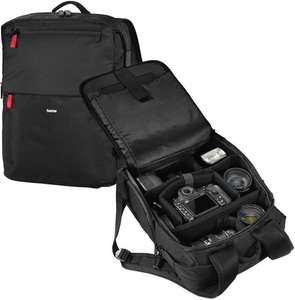 HAMA, Hama - (40x30cm) Matera 200 DSLR Foto Kamera Rucksack Schulter Tasche Spiegelreflexkamera + Regenschutz (00121341) - Schwarz, HAMA Matera 200 - Kamera-Rucksack (Schwarz)