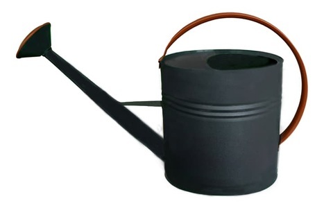 Naturel Metal, Naturel Metal Zink-Giesskanne oval schwarz + braun, 10 Liter Giesskanne, Naturel Metal Zink-Giesskanne oval schwarz + braun, 10 Liter Giesskanne