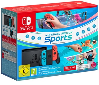 Nintendo, Nintendo Switch Sports-Set - Spielekonsole - Neon Rot/Neon Blau, 