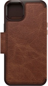 OTTERBOX, Otterbox Strada Case Apple iPhone 14 Plus Espresso, Otterbox Book Cover Strada iPhone 14 Plus Braun