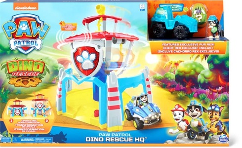 undefined, PAW Patrol , Dinorettungs-HQ-Spielset mit Geräuschen sowie exklusiver Rex-Figur und Fahrzeug, Mehrfarben, Auto, 3 Jahr(e), Junge/Mädchen, 9 Jahr(e), China, Paw Patrol - Dino Hauptquartier, Spielgebäude