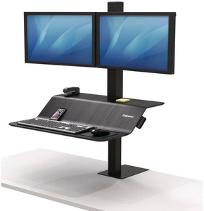 Fellowes, Fellowes TV-/Display-Standfuss, Fellowes TV-/Display-Standfuss Workstation Lotus VE Schwarz 2 Monit.