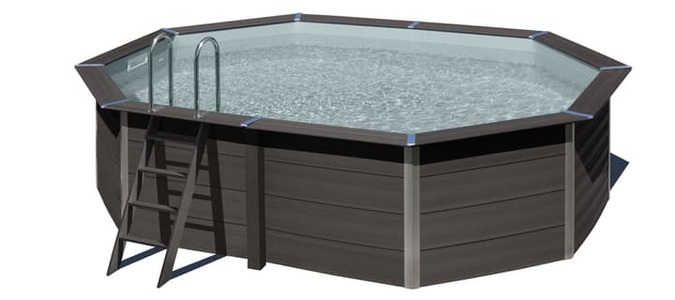 GRE, Gre KIT Composit Pool 524x386x124cm, grau, Gre Aufstellpool Composit Grau | 5.2 × 3.9 × 1.2 m | 16 m³