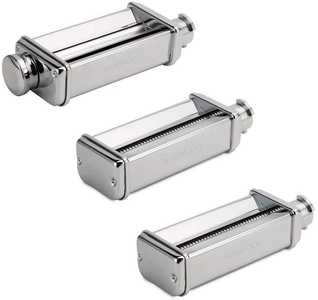 Kenwood, Kenwood Max980Me + Kat001Me - Pasta Walzen-SET Multi Pack + Adapter für Niedertourenanschluss (Silber), Kenwood MAX980ME Pasta Set Zubehör