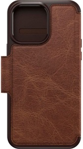 OTTERBOX, Otterbox - iPhone 14 Pro Max Book Cover Tasche Strada Folio Series (77-88570) - Braun, Otterbox Strada Case Apple iPhone 14 Pro Max Braun Stoßfest