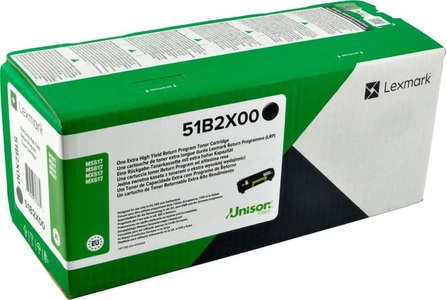 Lexmark, Lexmark Toner 51B2X00, Druckleistung, Lexmark Toner, schwarz, return, 51B2X00, (20'000 Seiten)