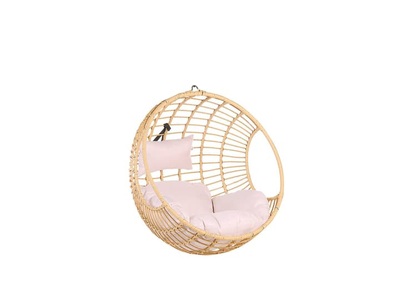 Beliani, Beliani ASPIO Hängesessel, Beliani - Hängesessel aus PE Rattan Retro ASPIO, One Size, Nude