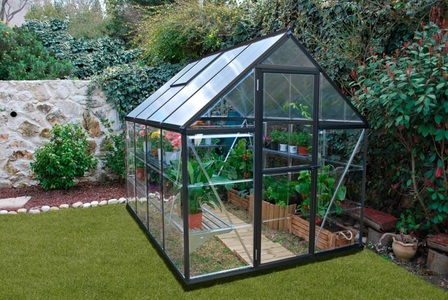 undefined, PALRAM Hybrid 6x8 Gewächshaus, Palram Gewächshaus Hybrid 2 x 2.5 anthrazit