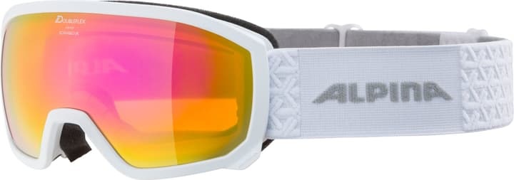Alpina, Alpina Kinder Scarabeo Multimirror Skibrille (Weiß), Alpina SCARABEO Jr. Q-LITE Skibrille - White Matt Mirror Pink