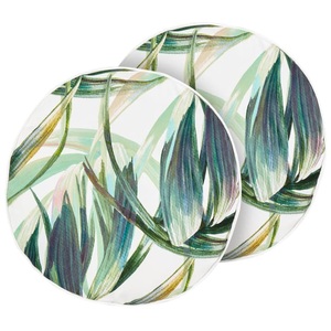 Beliani, Kissen 2er Set aus Polyester Modern CALDERINA Kissen 2er Set aus Polyester Modern CALDERINA, Beliani - Gartenkissen 2er Set aus Polyester Modern CALDERINA, One Size, Grün