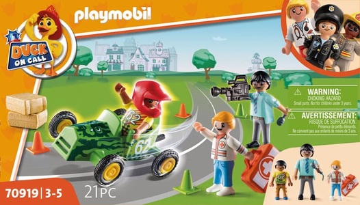 PLAYMOBIL, 70919 DUCK ON CALL - Notarzt Action. Hilf dem Rennfahrer!, Konstruktionsspielzeug, 70919 DUCK ON CALL Notarzt Action. Hilf dem Rennfahrer!, Konstruktionsspielzeug