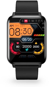 Lenovo, Lenovo E1 Max black, Lenovo Smartwatch E1 MAX, Blutsauerstoff- und Körpertemperaturmessung, Apple Health kompatibel, IP68