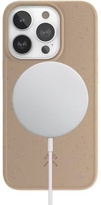 WOODCESSORIES, WOODCESSORIES Bio Case Magsafe - Schutzhülle (Passend für Modell: Apple iPhone 14 Pro), Woodcessories Back Cover Bio Case MagSafe iPhone 14 Pro Taupe
