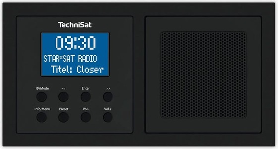 Technisat, TechniSat Unterputzradio DigitRadio UP 1, DAB+/UKW-Radio, Bluetooth, integrierter Lautsprecher, schwarz, TechniSat Unterputzradio DigitRadio UP 1, DAB+/UKW-Radio, Bluetooth, mit Lautsprecher, schwarz