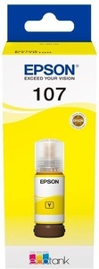 Epson, Epson 107 EcoTank Yellow Ink Bottle Tintenpatrone, Epson E107Y Druckerpatronen y - Epson No. 107Y, T09B440 für z.B. Epson EcoTank ET -18100