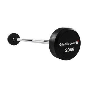 GladiatorFit Langhantel Gummi : 20 KG Langhantel