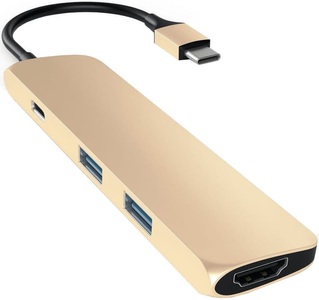 Satechi, Satechi Usb-C Slim Aluminium Multiport Adapter, Satechi USB-C® Dockingstation ST-CMAG