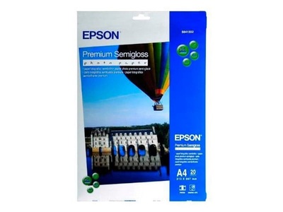 Epson, Epson Premium Photo Paper semi-glossy A4, Epson Premium Foto Papier, A4, 251g, semi-glossy, C13S041332, (20 Blatt)
