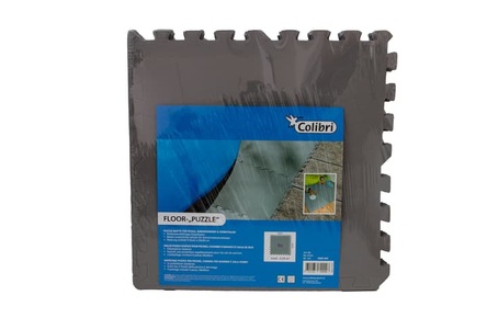 COLIBRI, COLIBRI Pool Bodenschutzplatte, Colibri Bodenschutzmatte 50 x 50 cm, 2.25 m² 9 Stück, Grau