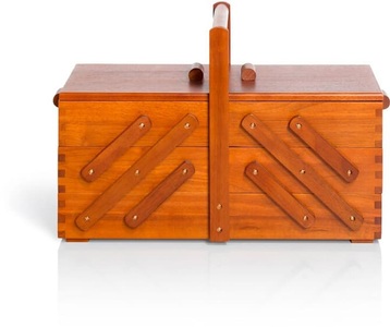 Prym, Prym Nähkorb dunkelbraun Grösse L, Holz, 