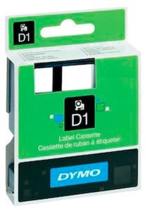 Dymo, DYMO D1-Schriftband Breite 19 mm schwarz auf transparent, VE 1 Stk, Dymo Schriftband D1, schwarz/transparent, 19mm, 7m, S0720820