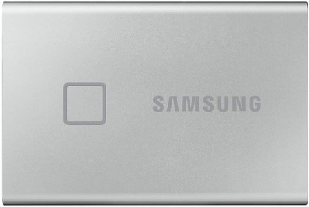 Samsung, Samsung Portable SSD T7 Touch (MU-PC1T0S/WW) - ext. SSD Silber - 1TB - USB3.2 Gen2, Samsung Portable T7 Touch 1000 GB silber - Externe SSD ? SSD (Solid State Disks) ? Silber