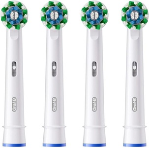 Oral-B, Oral-B Pro CrossAction 4er Bürstenkopf, Oral-B Aufsteckbürsten »Pro CrossAction«, X-förmige Borsten