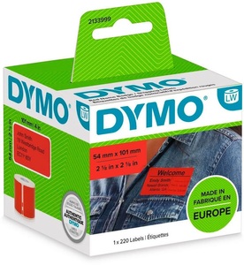 Dymo, Dymo Versand-Etiketten 54 x 101 mm 220 St. schwarz-rot, DYMO LW 2133399 Versandetiketten Selbsthaftend Schwarz auf Rot 54 mm (B) x 101 mm (L) 220 Etiketten