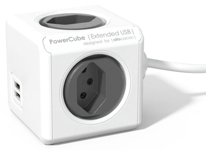 ALLOCACOC, Allocacoc Tischsteckdosenleiste, Allocacoc PowerCube Steckdosenleiste 3m grau