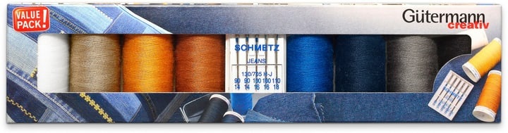 Gütermann, Gütermann Nähfaden-Set Denim Jeans mit Jeans-Nadeln, 