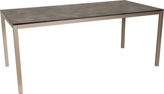 undefined, LOCARNO, 220 cm, Gestell Polar Silber, Platte HPL Gartentisch, 