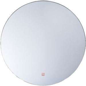 Beliani, Beliani Badspiegel mit LED-Beleuchtung rund ø 60 cm CALLAC, Beliani - LED-Badezimmer-Spiegel aus Glas Minimalistisch CALLAC, One Size, Antikes Silber