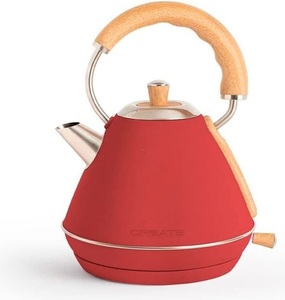 Create, Create Kettle Retro M Wasserkocher, CREATE - Wasserkocher 1 L, One Size, Rot