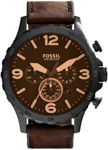 Fossil, Fossil Nate Uhren, Chronograph Uhr Herren 50mm