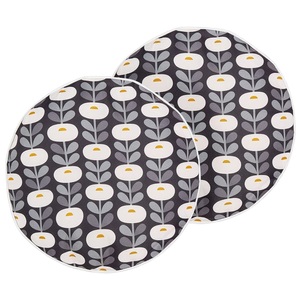 Beliani, Kissen 2er Set aus Polyester Modern VALSORDA Kissen 2er Set aus Polyester Modern VALSORDA, Beliani - Gartenkissen 2er Set aus Polyester Modern VALSORDA, One Size, Rauch