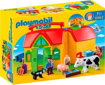 PLAYMOBIL, Mein Mitnehm-Bauernhof, PLAYMOBIL® 1.2.3 6962 Mein Mitnehm-Bauernhof mehrfarbig