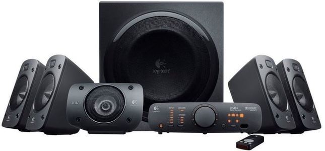 Logitech, Logitech Z906 5.1 THX Speaker System 500 Watt, Logitech Z906 5.1 PC-Lautsprecher Kabelgebunden 500 W Schwarz