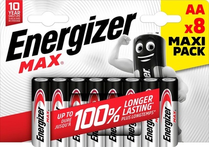 Energizer, Energizer Max Aa/Lr6 (8Stk.) Batterie, Energizer, Batterien, Energizer Max AA (LR6/E91) BP-8, Produkte & Wohnen