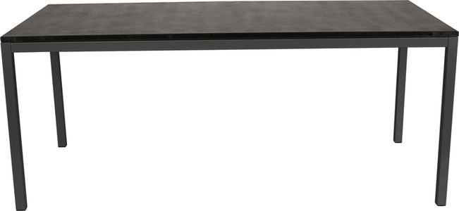 undefined, LOCARNO, 140 cm, Gestell Anthrazit, Platte Granit Gartentisch, 