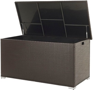 Beliani, Aufbewahrungsbox aus PE Rattan Modern MODENA Aufbewahrungsbox aus PE Rattan Modern MODENA, Beliani - Aufbewahrungsbox aus PE Rattan Boho MODENA, One Size, Erdbraun