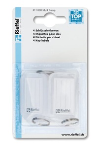 Rieffel, Rieffel Etiketten transparent, 4 Stk. Schlüsselanhänger, 