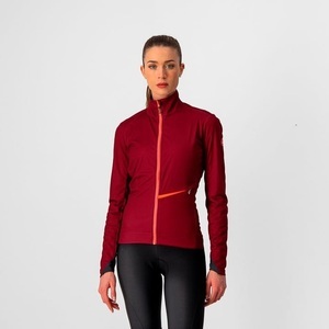Castelli, Castelli Go Jacke Damen rot 2021 XL Rennvelo Jacken, Castelli GO Bike-Jacke himbeer