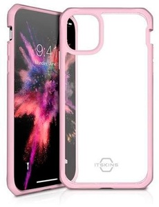 Apple, ITSkins - iPhone 11 Hybrid Solid Schutz Hardcase Hülle (Fallschutz 2 Meter) - Transparent / Rosa, 
