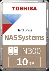 Toshiba, Toshiba N300 High Reliability 10Tb 3.5´ Sata (Bulk) HDD Intern, Toshiba HDD N300 High Reliability, 10TB, internal, SATA 3.5 inch, BULK, HDWG11AUZSVA