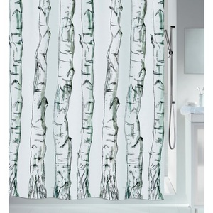 Spirella, Spirella - Duschvorhang Wood - Schwarz 180 x 180 cm, spirella Duschvorhang »Wood 180 x 180 cm/200 cm«
