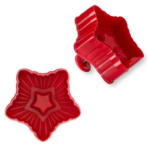 Städter, Städter Stern gewellt rot Ausstecher, Städter Stern 4.4 cm Präge-Ausstecher